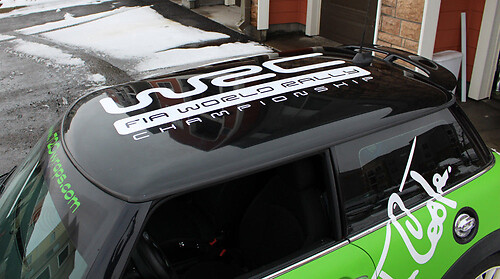 WRC Rally Racing Style Roof Vinyl Decal Sticker for MINI Cooper S JCW