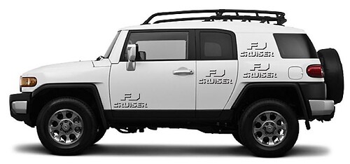 FJ Logo Side Vinyl Decal Sticker for Toyota FJ Cruiser