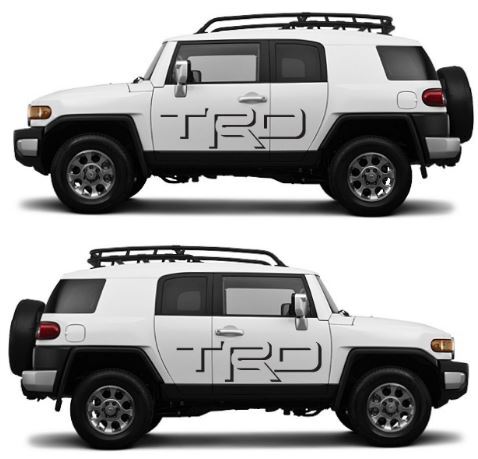 TRD-Style Shadow Side Door Vinyl Decal Set for Toyota FJ Cruiser