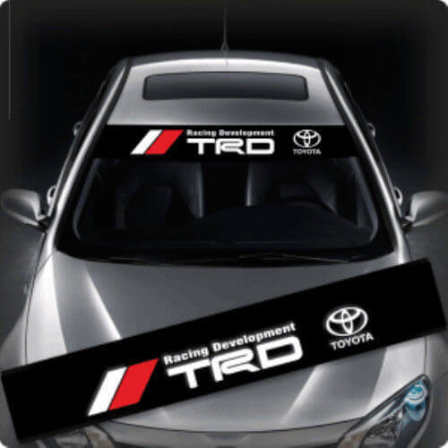TRD Logo Windshield Banner Vinyl Decal for Toyota Cars_1