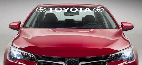Toyota Logo Windshield Banner Vinyl Decal for Toyota Cars