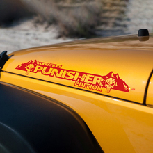 Punisher Edition Lettering Hood Vinyl Decals for Jeep Wrangler 3