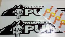 The Punisher Edition Version 2 Hood Stickers Decals. Custom set for Jeep wrangler hoods 3