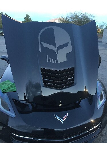 Jake Skull Hood Vinyl Decal for Chevrolet Corvette 