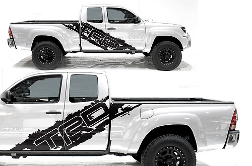 TRD Distressed Style Side Vinyl Decal Sticker for Toyota Tacoma 2005-2020