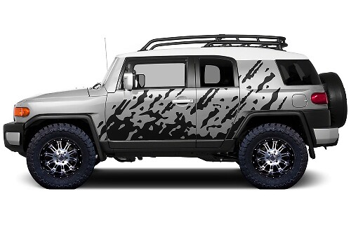 Mud Splash Side Vinyl Decal Kit for Toyota FJ Cruiser 2007-2014