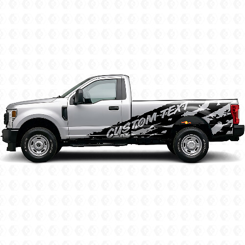 Mud Splash Side Custom Vinyl Decal for Musclecar F-250 1999-2006