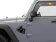 Rock n Roll Badge Vinyl Decal Sticker for Jeep Wrangler Rubicon 2