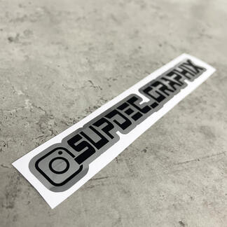 Custom Name Instagram Username Set of 2 colors Decals Stickers