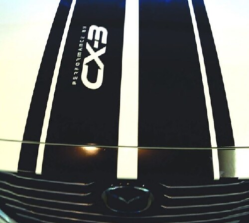 CX-3 Performance Dual Hood Stripes Vinyl Decal for Mazda