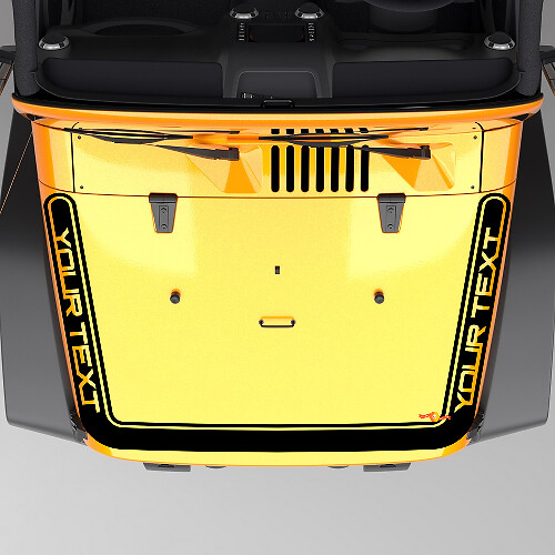 Perimeter Strip Hood Vinyl Decal for Jeep Wrangler Gladiator