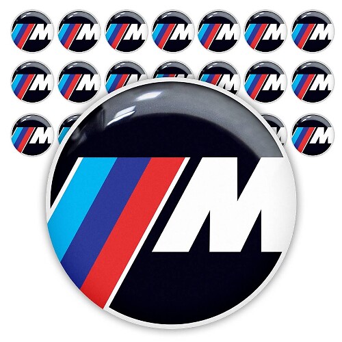 M-Style 3D Domed Emblem Sticker Set for BMW