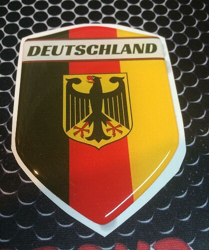 Germany Deutschland Shield 3D Domed Decal Emblem Sticker