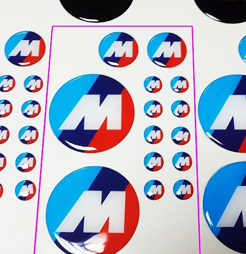 BMW M Power Performance 3d domed sticker decal emblems 14pcs