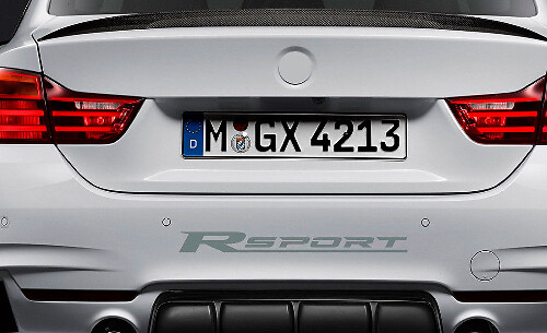 Racing Sport Vinyl Decal Sticker sport car racing car bumper emblem logo SILVER