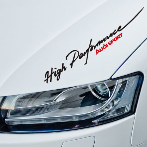 High Performance Audi Sport Reflective Hood Vinyl Decal for Audi