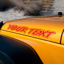 Custom Outline Lettering Hood Vinyl Decals Set for Jeep Wrangler _3