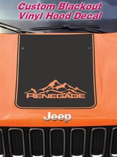Jeep Renegade 2015 & 2016 Blackout Vinyl Hood Decal Ren_13