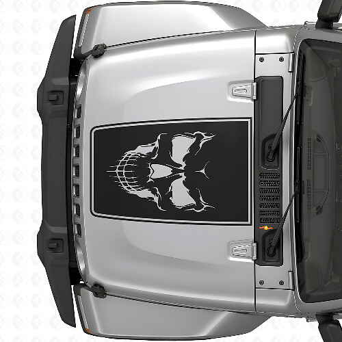 Evil Skull Hood Blackout Vinyl Decal for Jeep Wrangler 