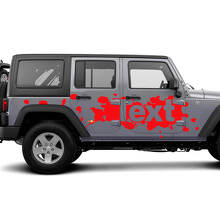 Paint Splashes Side Vinyl Decal Kit for Jeep Wrangler JK JL_3