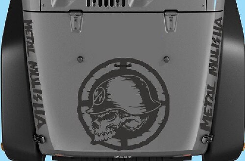 Destressed Metal Mulisha 5 Piece Vinyl Decal Sticker Set for Jeep Wrangler