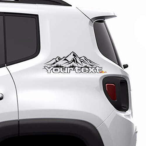 Rear Quarter Mountains Vinyl Decals for Jeep Renegade