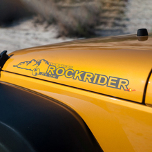 Rockrider & Custom Text Hood Vinyl Decal Sticker for Jeep Wrangler_2