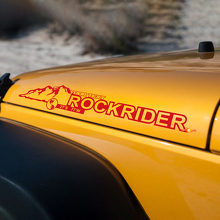 Rockrider & Custom Text Hood Vinyl Decal Sticker for Jeep Wrangler_3