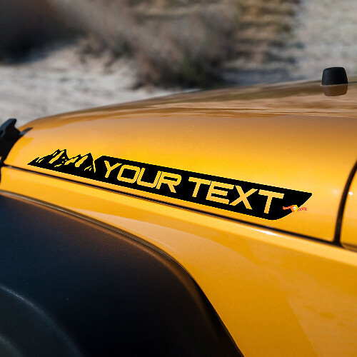 Mountain Styloe Side Hood Vinyl Decal for Jeep Wrangler JK JL