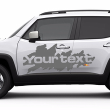 Mud Splash Style Lettering Side Vinyl Decal for Jeep Renegade 2