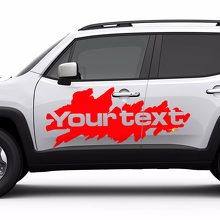 Mud Splash Style Lettering Side Vinyl Decal for Jeep Renegade 3