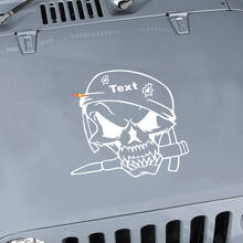Military Soldier Skull Vinyl Hood Sticker Decal for Jeep Wrangler 2