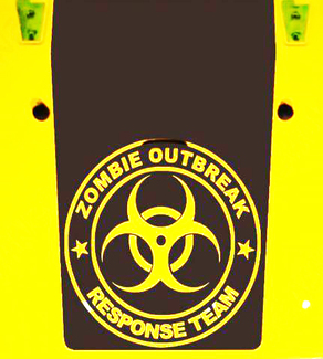Jeep Wrangler Blackout Zombie Outbreak Vinyl Hood Decal TJ LJ JK JKU