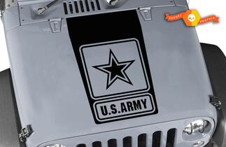 Jeep Wrangler Blackout US ARMY Vinyl Hood Decal Sticker JK JKU LJ TJ