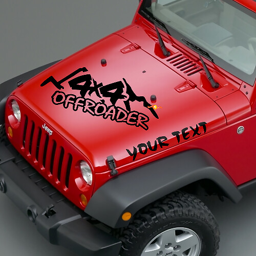 Offroader Lettering Hood Vinyl Decals for Jeep Wrangler