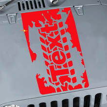 Tire Tread Hood Vinyl Sticker Decal for Jeep Wrangler JK JKU LJ TJ 3