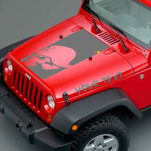 Blackout Metal Mulisha Head Vinyl Decal for Jeep Wrangler _2