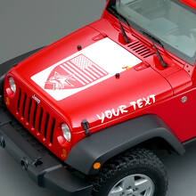 American Badge Hood Vinyl Decals for Jeep Wrangler JK JKU LJ TJ_2