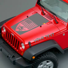 American Badge Hood Vinyl Decals for Jeep Wrangler JK JKU LJ TJ_3