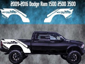 2009-2016 Dodge Ram Vinyl Decal Graphic Rebel Truck Bed Stripes 1500 2500 3500