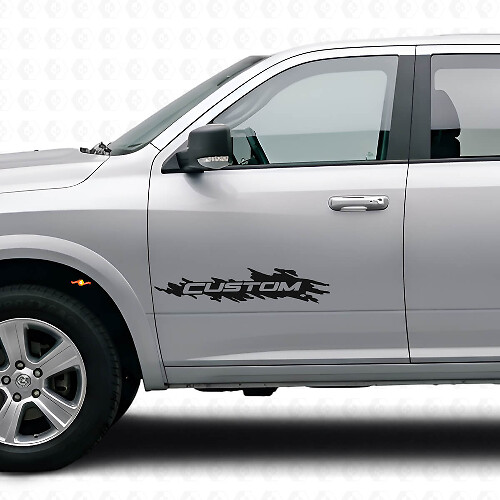 Custom Splash Style Door Vinyl Decal for Dodge Ram Rebel 1500-3500 2009-2016
