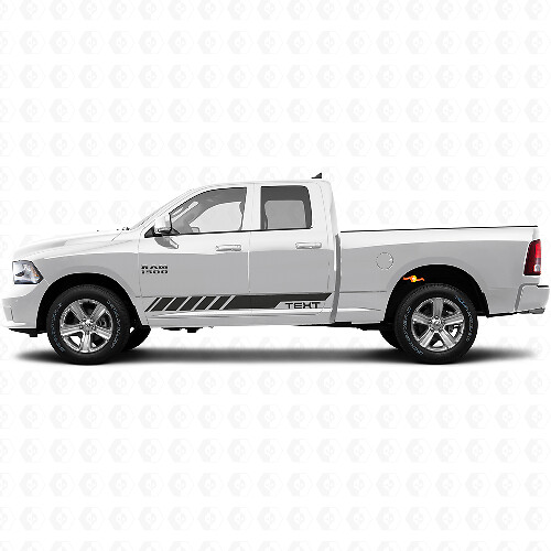 Checkered Side Stripes Vinyl Decal for Dodge Ram 1500 2500 3500 2009–2016
