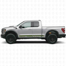 Checkered Custom Side Stripes Vinyl Decal for Musclecar truck 2010-2020_3