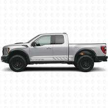 Checkered Custom Side Stripes Vinyl Decal for Musclecar truck 2010-2020_5