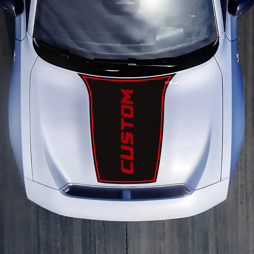 Custom Text Hood Wrap Vinyl Decal Sticker for Dodge Charger Electric