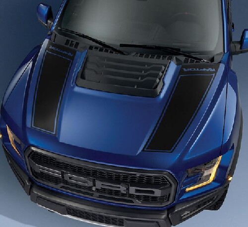 Dual Outline Hood Stripes Vinyl Decal Kit for Musclecar truck power truck 2017