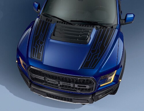 Hood Graphics Package Kit Decal Sticker 5 for Ford F-150 Raptor 2017