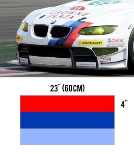 BMW M color stripes Rally Bumper Racing Motorsport vinyl decal sticker