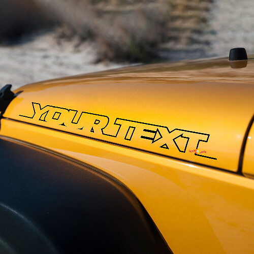 Lettering Hood Side Vinyl Sticker Decal for Jeep Wrangler Rubicon Sahara
