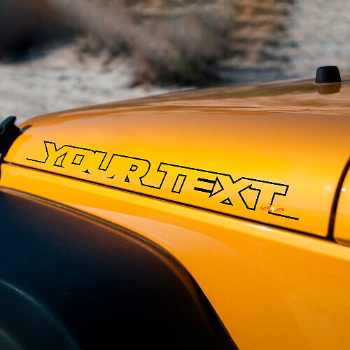 Lettering Hood Side Vinyl Sticker Decal for Jeep Wrangler Rubicon Sahara